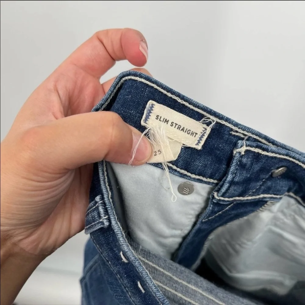 Madewell Slim Straight Jeans Raw-Hem Edition - Picture 5 of 6